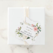 Elegant Waterverf Roze Blush Florence Vrijgezellen Bedankjes Labels (In situ)