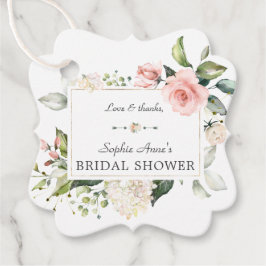 Elegant Waterverf Roze Blush Florence Vrijgezellen Bedankjes Labels