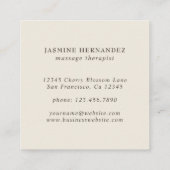 Elegant Waterverf Roze Cherry Blossom Flower Vierkante Visitekaartje (Achterkant)