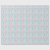 Elegant Waterverf Roze Ditsy Bloemenpatroon Cadeaupapier (Vlak)