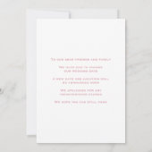 Elegant Waterverf Roze en Groen Save The Date (Achterkant)