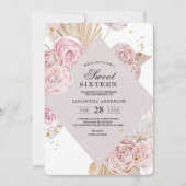 Elegant Waterverf Roze en Paars Lijst Kaart (Voorkant)