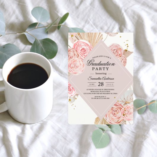 Elegant Waterverf Roze en Paars Lijst Kaart