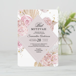 Elegant Waterverf Roze en Paars Lijst Kaart