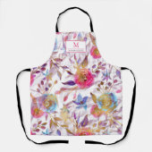 Elegant waterverf roze en wit schort (Voorkant)