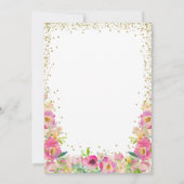 Elegant Waterverf Roze Floral een paar cent per da Kaart (Achterkant)