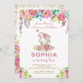 Elegant Waterverf Roze Floral een paar cent per da Kaart (Voorkant / Achterkant)