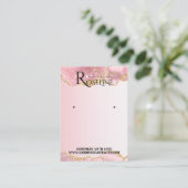 Elegant Waterverf roze glitter Veroorbaar beeldsch Visitekaartje (Staand voorkant)