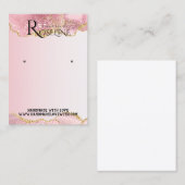 Elegant Waterverf roze glitter Veroorbaar beeldsch Visitekaartje (Voorkant / Achterkant)