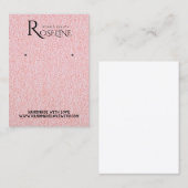 Elegant Waterverf roze glitter Veroorbaar beeldsch Visitekaartje (Voorkant / Achterkant)