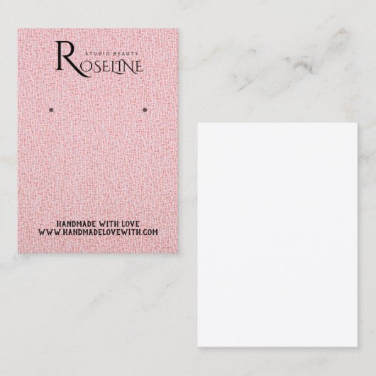 Elegant Waterverf roze glitter Veroorbaar beeldsch Visitekaartje (Voorkant / Achterkant)