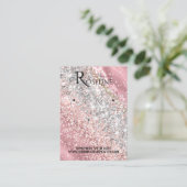 Elegant Waterverf roze glitter Veroorbaar beeldsch Visitekaartje (Staand voorkant)
