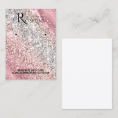 Elegant Waterverf roze glitter Veroorbaar beeldsch Visitekaartje (Voorkant / Achterkant)