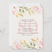 Elegant Waterverf Roze & Gold 80e verjaardag Kaart (Voorkant)