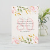 Elegant Waterverf Roze & Gold 80e verjaardag Kaart (Staand voorkant)