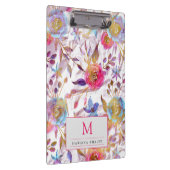 Elegant waterverf roze, goud en wit klembord (Rechts)