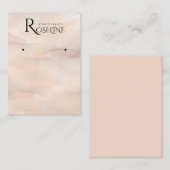 Elegant Waterverf roze oorscherm Visitekaartje (Voorkant / Achterkant)