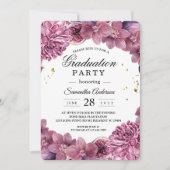 Elegant Waterverf Roze & Paarse Orchids & Figuren Kaart (Voorkant)