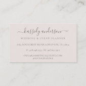 Elegant Waterverf Roze pinda's Floral Botanisch Visitekaartje (Achterkant)