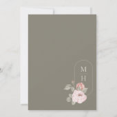 Elegant Waterverf Roze pinda's in Bloom Floral Kaart (Achterkant)