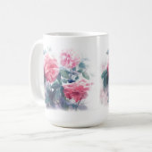 Elegant Waterverf Roze roze roze Mok van koffie sc (Voorkant links)