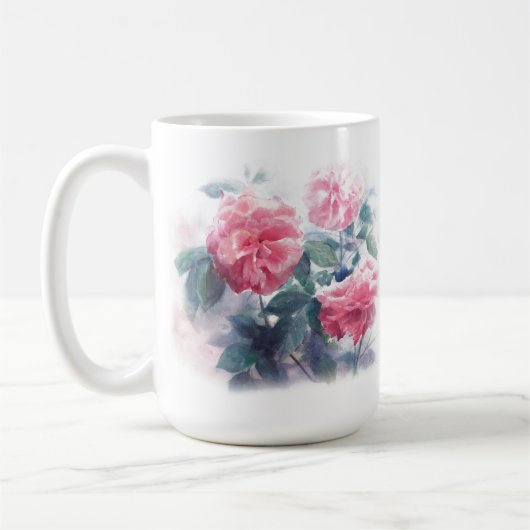 Elegant Waterverf Roze roze roze Mok van koffie sc (Links)