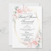 Elegant Waterverf Roze Roze Vrijgezellenfeest Invi Kaart (Voorkant)