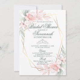 Elegant Waterverf Roze Roze Vrijgezellenfeest Invi Kaart