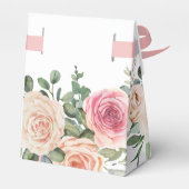 Elegant Waterverf roze rozen bruiloft Bedankdoosjes (Achterkant)