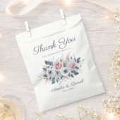 Elegant Waterverf roze rozen bruiloft Hartelijk da Bedankzakje (Geknipt)