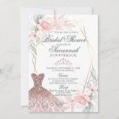 Elegant Waterverf Roze Vrijgezellenfeest Kaart (Voorkant)