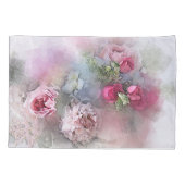 Elegant Waterverf Rozen Flowers Florence Sjabloon Kussensloop (Achterkant)