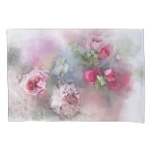 Elegant Waterverf Rozen Flowers Florence Sjabloon Kussensloop (Voorkant)