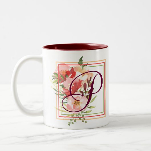 Elegant Waterverf Rozen Koffie Mok (Links)