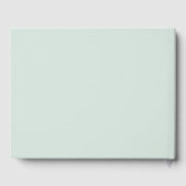 Elegant Waterverf Rozen Mint Green Wedding Gastenboek (Achterkant)