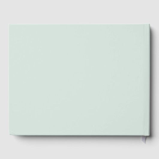 Elegant Waterverf Rozen Mint Green Wedding Gastenboek (Achterkant)