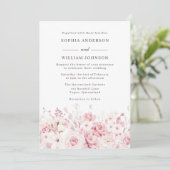 Elegant Waterverf Rozen Mooi huwelijk Kaart (Staand voorkant)