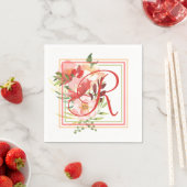 Elegant Waterverf Rozen Romantic Bouquet Servet (Insitu)