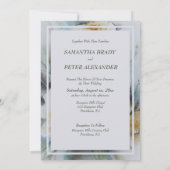 Elegant Waterverf Rozen, Sage Green & Cream Kaart (Achterkant)