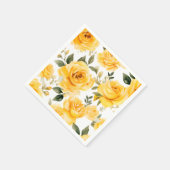 Elegant Waterverf Rozen Servet (Hoek)