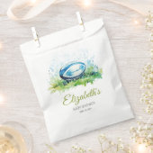 Elegant Waterverf Rugby Baby shower Bedankzakje (Geknipt)