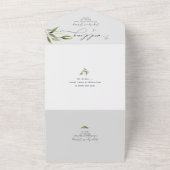 Elegant Waterverf Rustige Eucalyptus All In One Uitnodiging (Buitenkant)