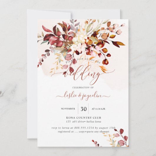 Elegant Waterverf Rustige Herfst Eucalyptus Kaart (Voorkant)