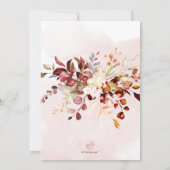 Elegant Waterverf Rustige Herfst Eucalyptus Kaart (Achterkant)