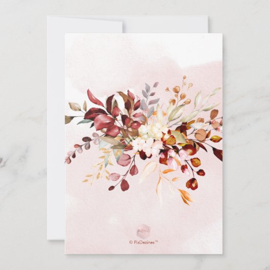 Elegant Waterverf Rustige Herfst Eucalyptus Kaart (Achterkant)