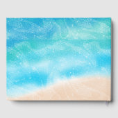 Elegant Waterverf Sandy Ocean Beach Wedding Gastenboek (Achterkant)