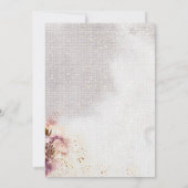 Elegant Waterverf schilderde Floral Canvas Wedding Kaart (Achterkant)