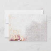 Elegant Waterverf schilderde Floral Canvas Wedding RSVP Kaartje (Achterkant)