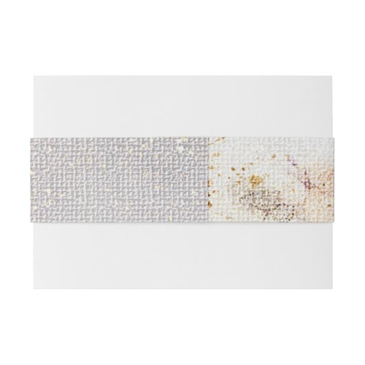 Elegant Waterverf schilderde Floral Canvas Wedding Uitnodigingen Wikkel (Achterkant Voorbeeld)