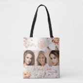Elegant Waterverf Script Logo Foto Make-upstudio Tote Bag (Voorkant)